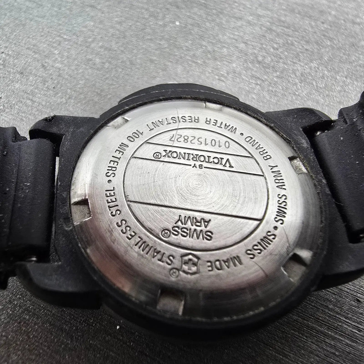 Victorinox Swiss Army Original Sai Watch Women 28mm Black Dial Silver PARTS10