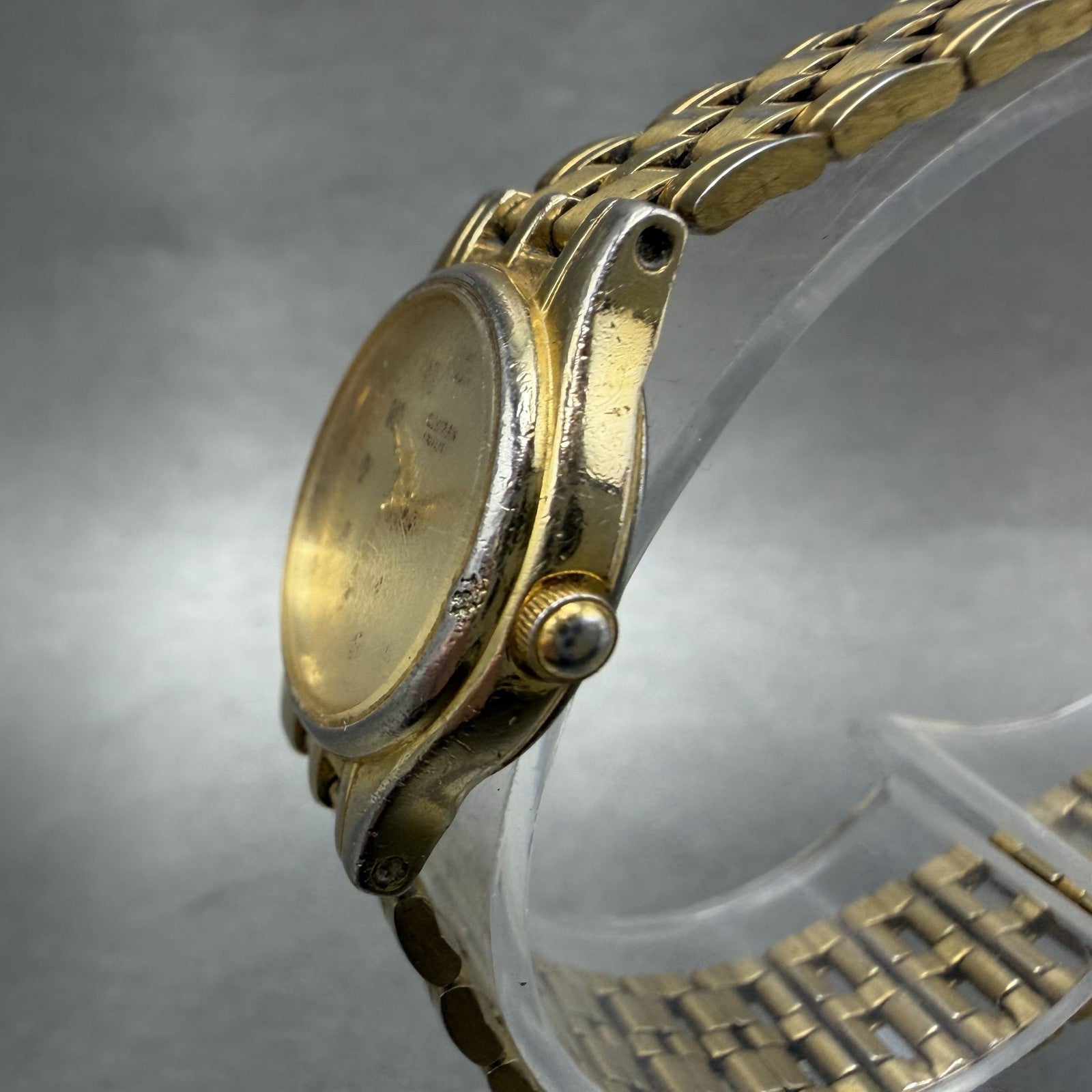 Citizen CQ Watch Women 21mm Champagne Dial Gold Tone Round 5930S29762 New Batt2