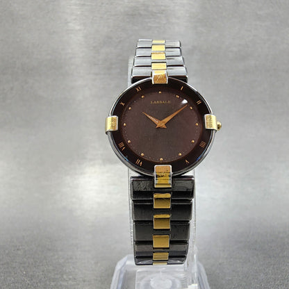 Seiko Lassle Watch Women 24mm Black Dial Black Tone 2f500180 PARTS6
