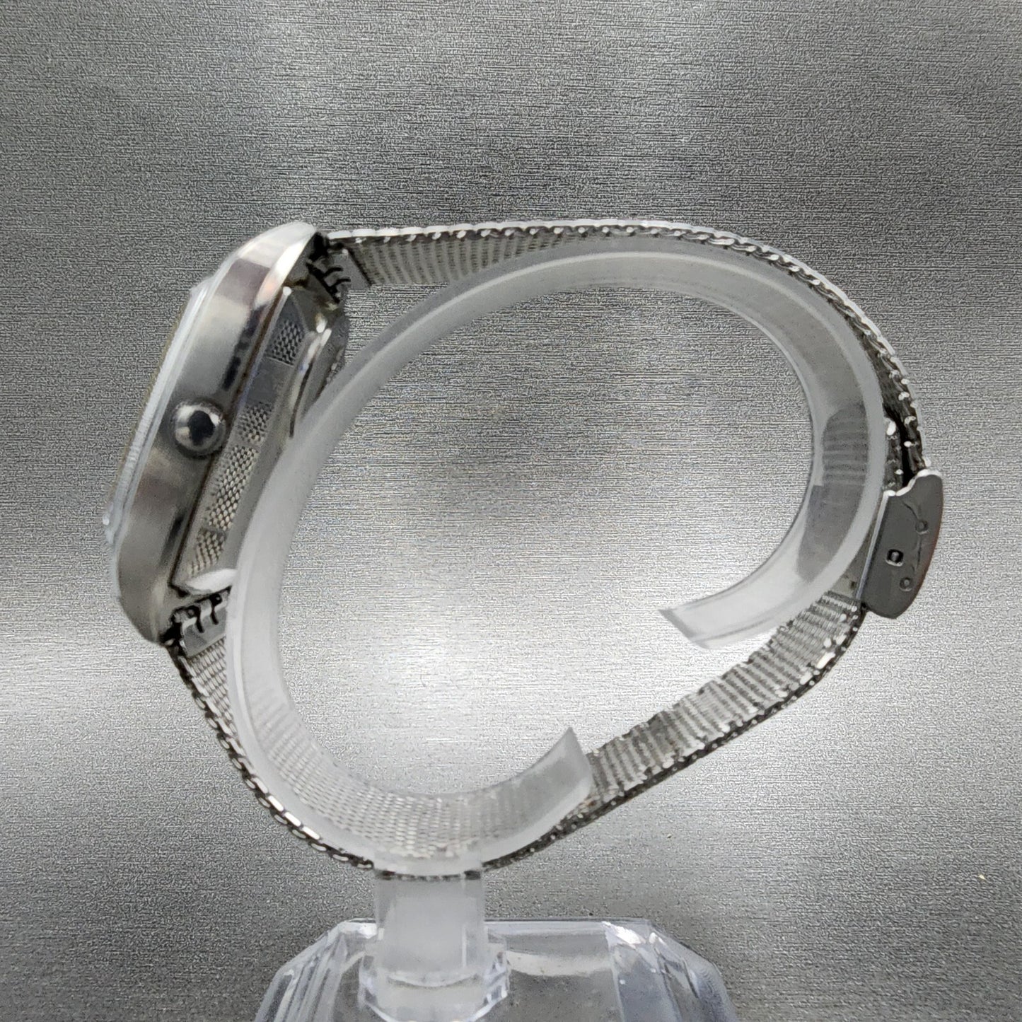 Seiko Quartz QT Watch Men 34mm Silver Dial Silver Tone Daydate 09235000 PARTS7