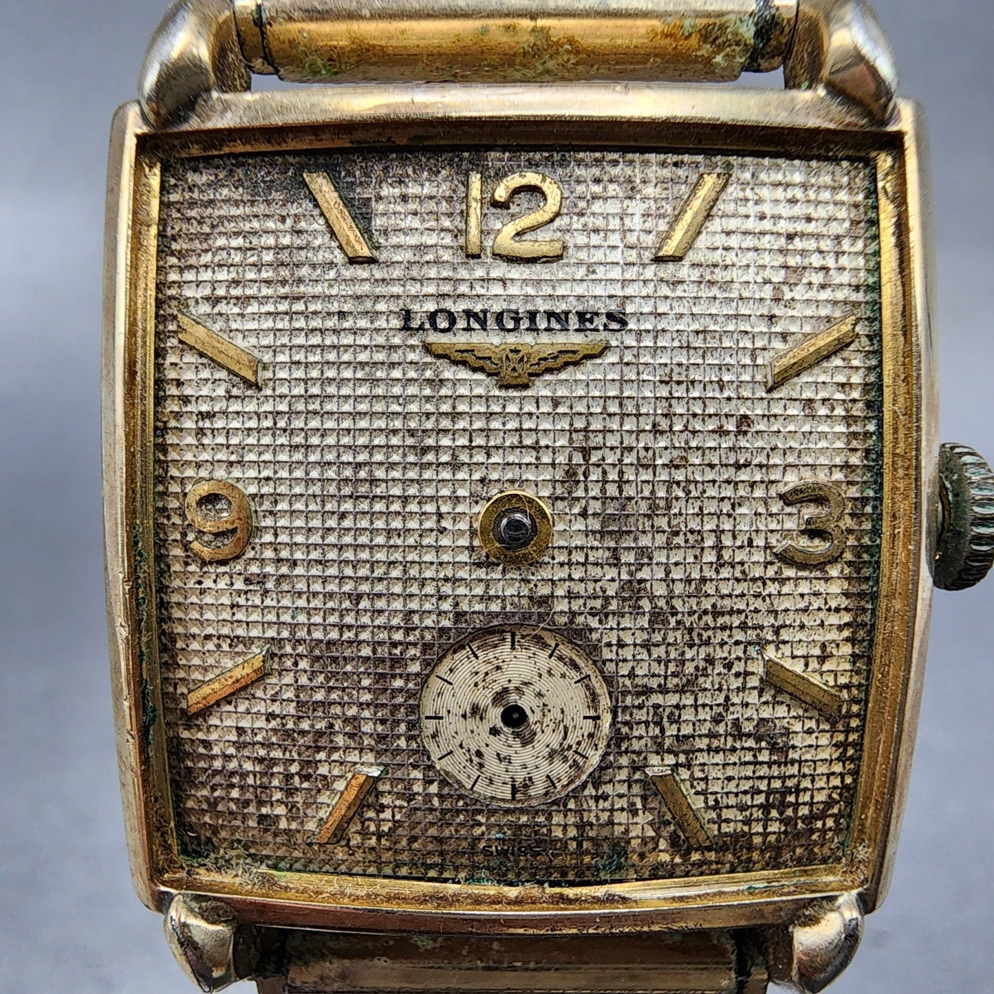 Longines Watch Men 26mm Cream Dial 10K Gold Filled Samll Seconds 23Z PARTS2