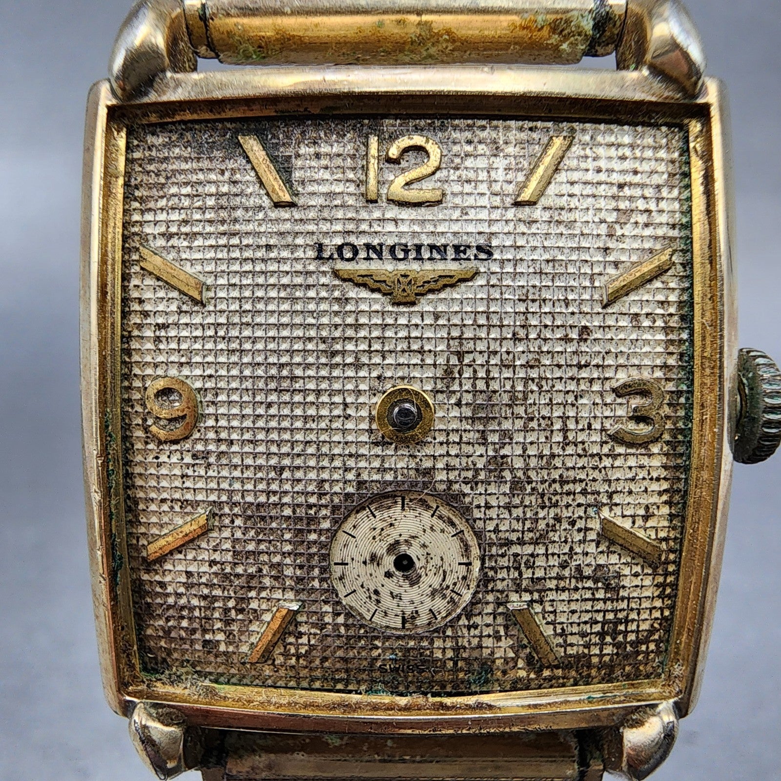 Longines Watch Men 26mm Cream Dial 10K Gold Filled Samll Seconds 23Z PARTS2