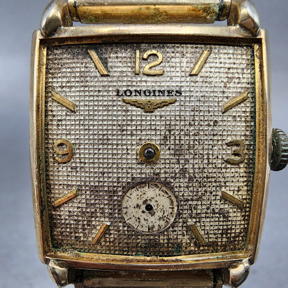 Longines Watch Men 26mm Cream Dial 10K Gold Filled Samll Seconds 23Z PARTS2