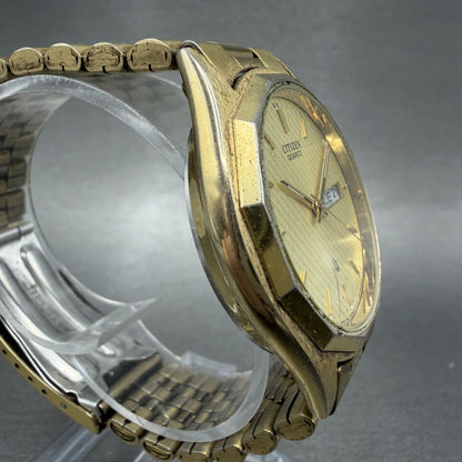 Citizen Watch Men 35mm Gold Tone Gold Tone Daydate 6100S16725 New Battery3