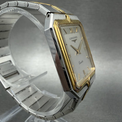 Longines Flagship Tank Watch Men 26mm Silver Dial Two Tone Octagon New Battery3