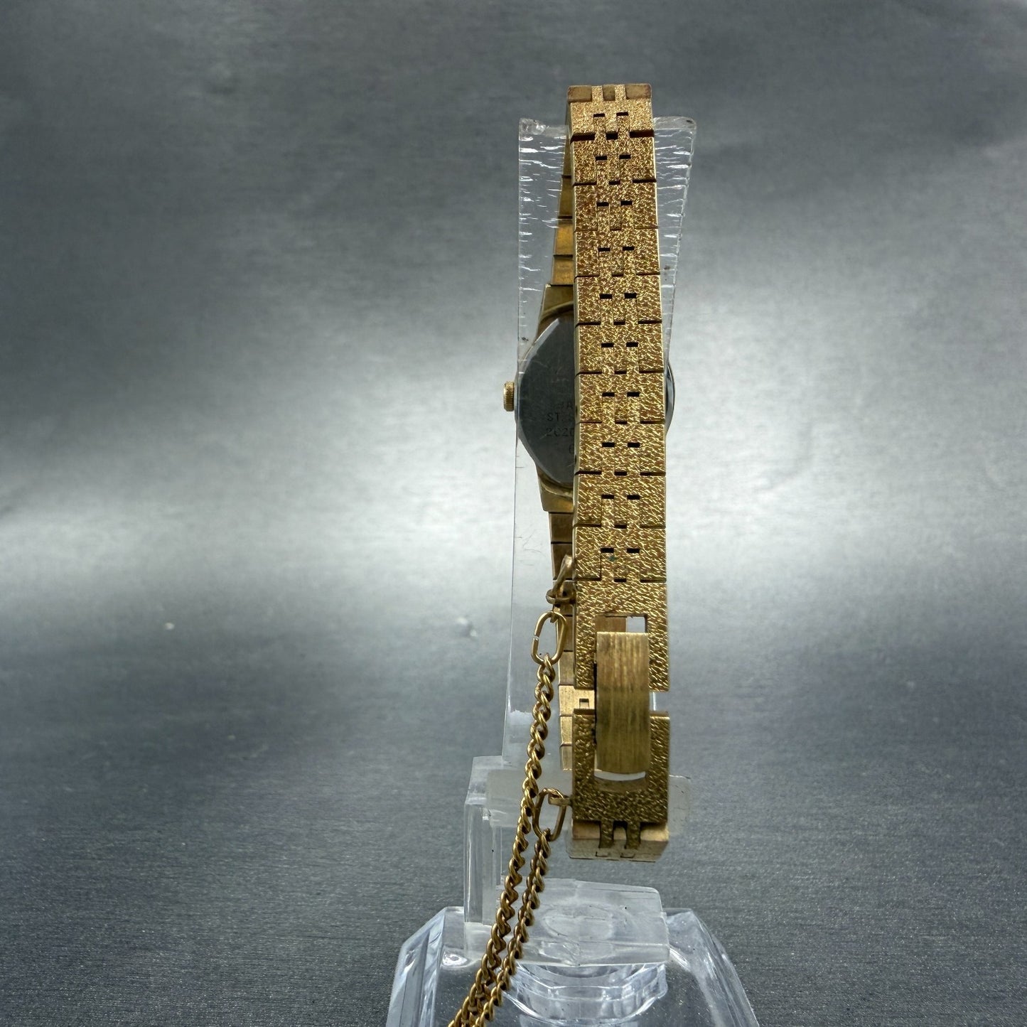 Seiko Watch Women 18mm Champagne Dial Gold Tone Round 2C20-0209 New Battery7