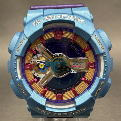 Casio G-Shock GMA-S110HC Watch Men 46mm Blue & Purple Analog Digital NewBattery0