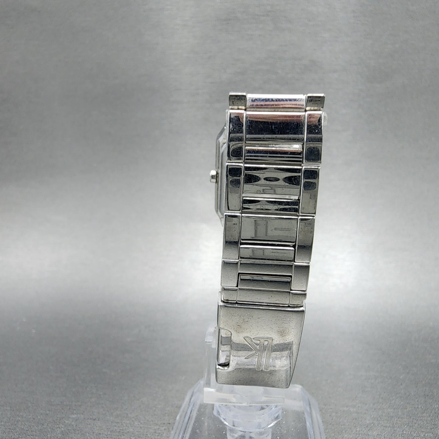 Seiko Lukia Tank Watch Women 20mm Gray Dial Stainless Steel Rectangle New Batt8