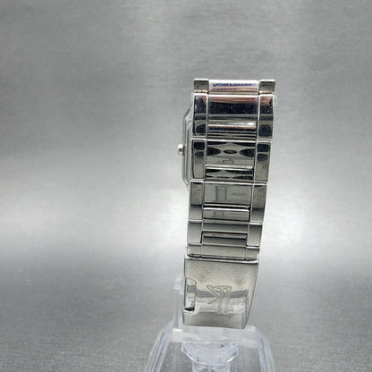Seiko Lukia Tank Watch Women 20mm Gray Dial Stainless Steel Rectangle New Batt8