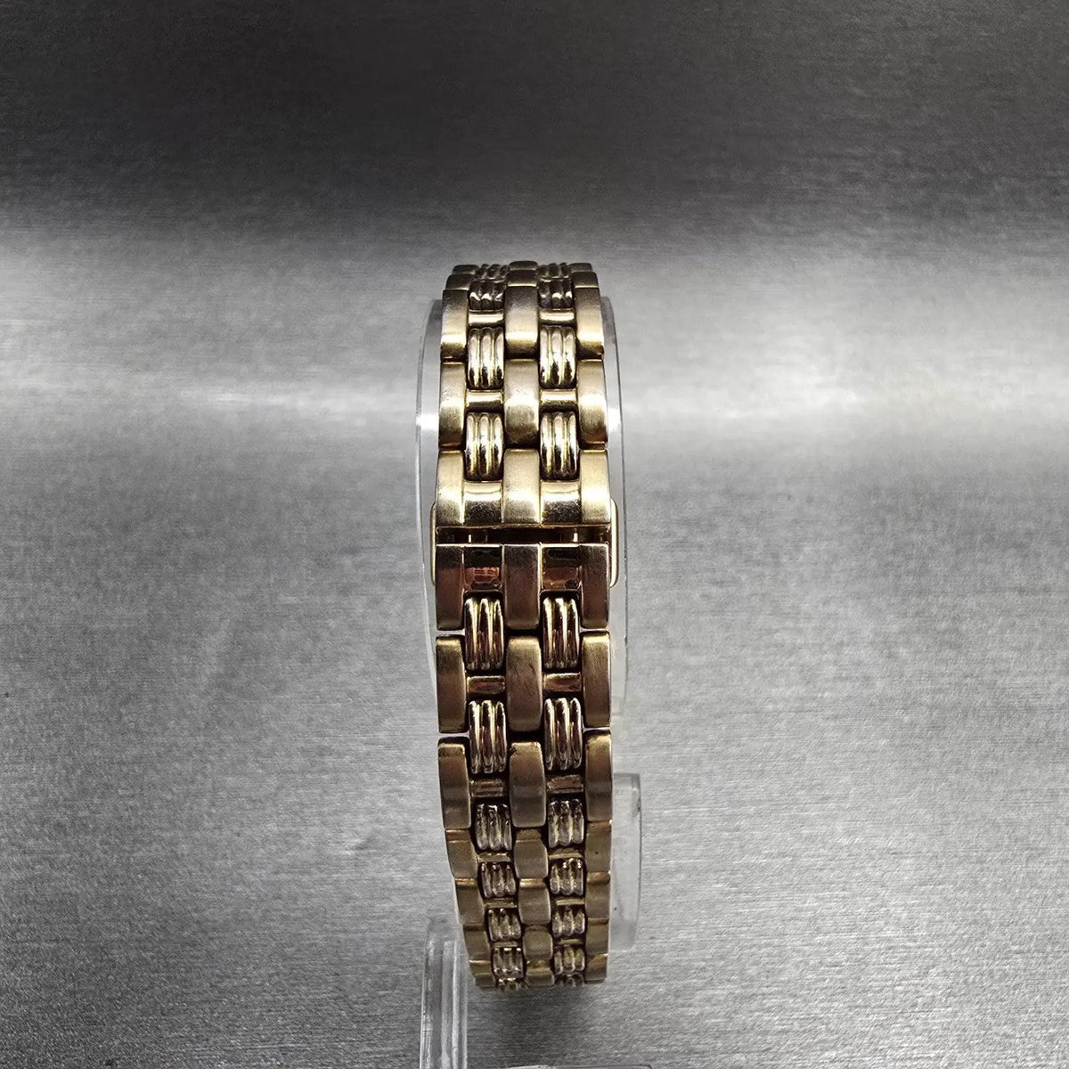Seiko Watch Women 20mm MOP Dial Gold Tone Gemmed Rectangle 1N01-0HL0 New Battery7