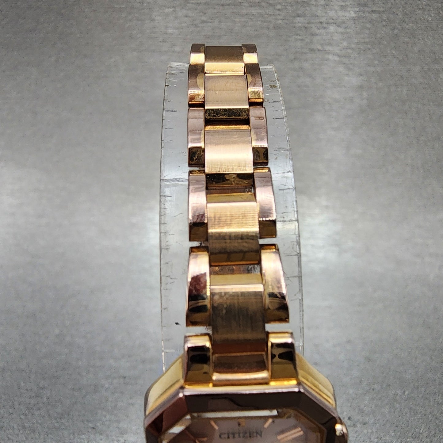 Citizen EcoDrive XC Watch Women 19mm White Dial Rose Gold Date B036 Runs4