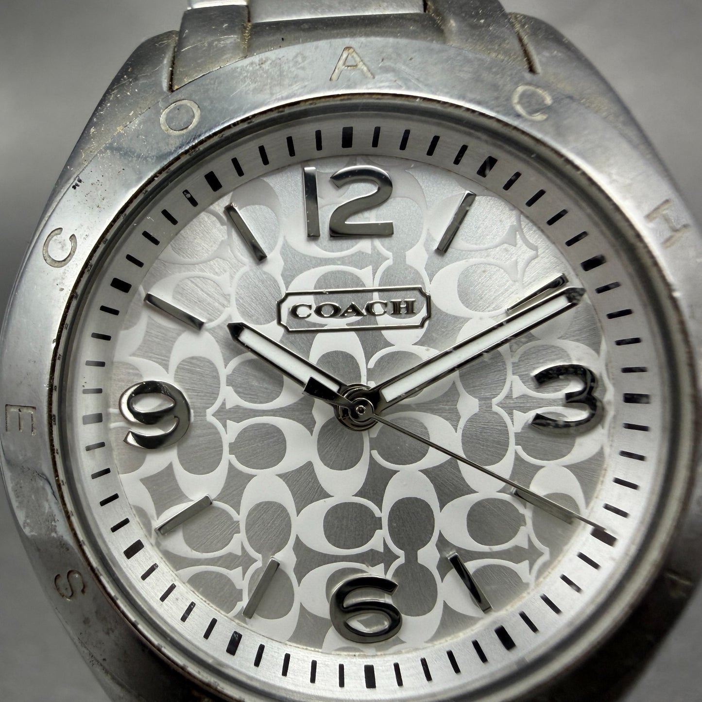 Coach Tristen Watch Women 34mm Silver Dial Silver  Round CA.67.7.14.0689 NewBatt1