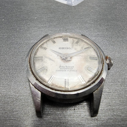 VTG Seiko Seahorse Watch Women 31mm White Dial Steel Round Manual Wind Runs2