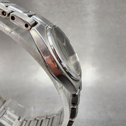 Seiko Watch Women 22mm Black Dial Silver Tone Round 1n000ls0 New Battery3