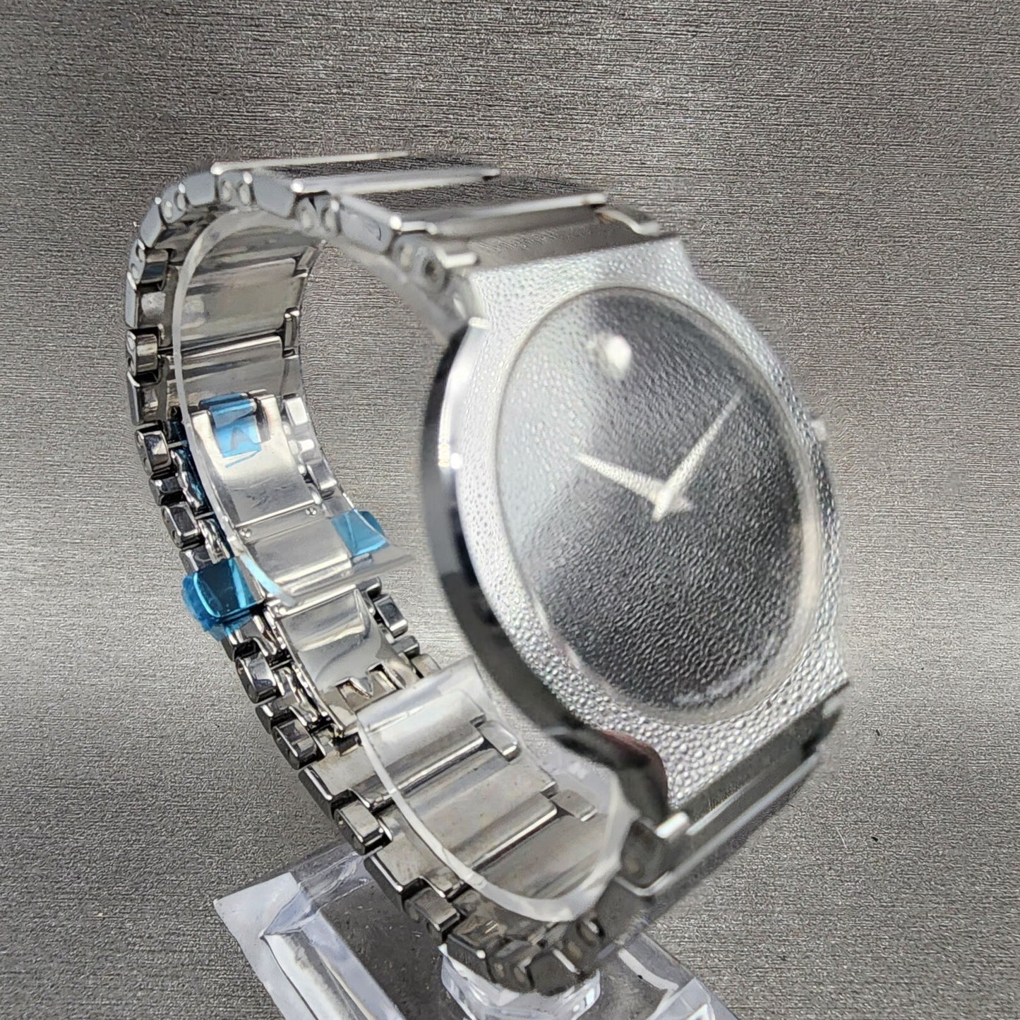 Movado Valor Watch Men 34mm Black Dial Tungsten Round 0604409 New Battery7