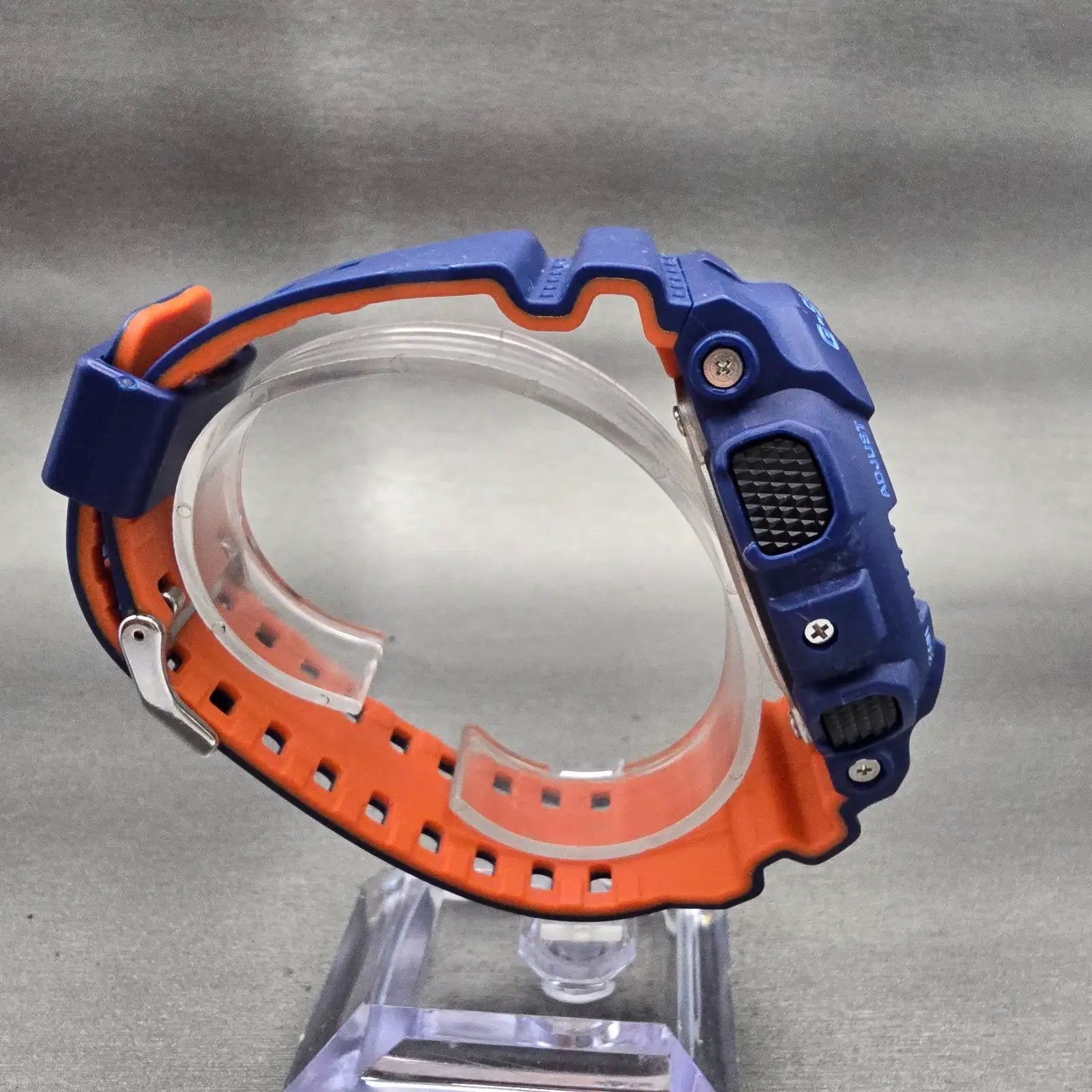 Casio G-Shock GA-100L Watch Men 50mm Black Dial Blue Chrono Alarm New Battery8