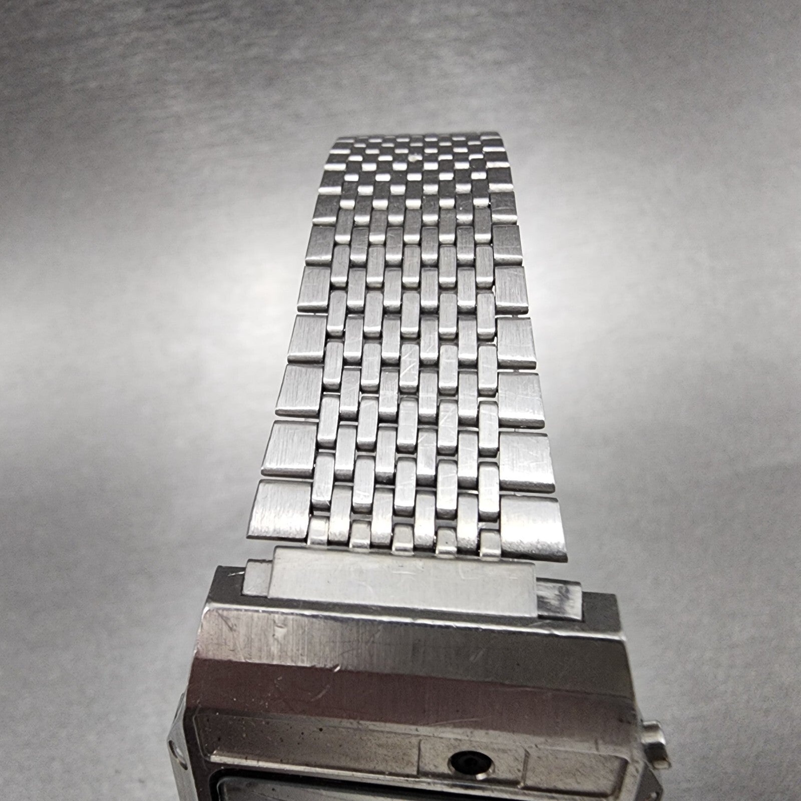 Seiko Digital Watch Men 33mm Silver Tone Alarm Chrono A6395039 READ!!!!4