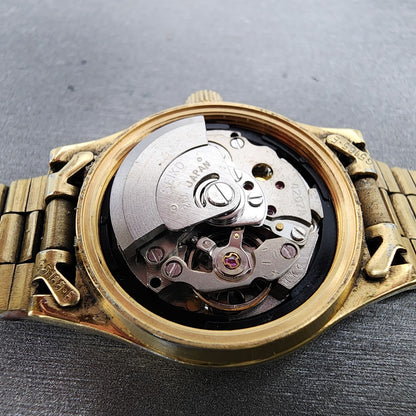Seiko Automatic Watch Women 24mm Champagne Dial Gold Tone Daydate 42070041 PART3