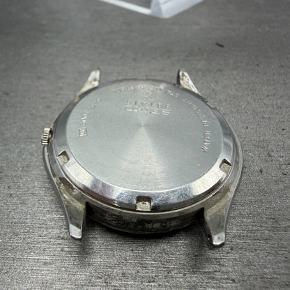 Seiko SQ Watch Men 37mm White Dial Silver Tone Date Round 7545-7009 PARTS8