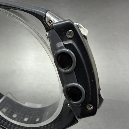 Casio Baby-G Watch Women 35mm Digital Black Silver Alarm Chrono BG-180 New Batt3