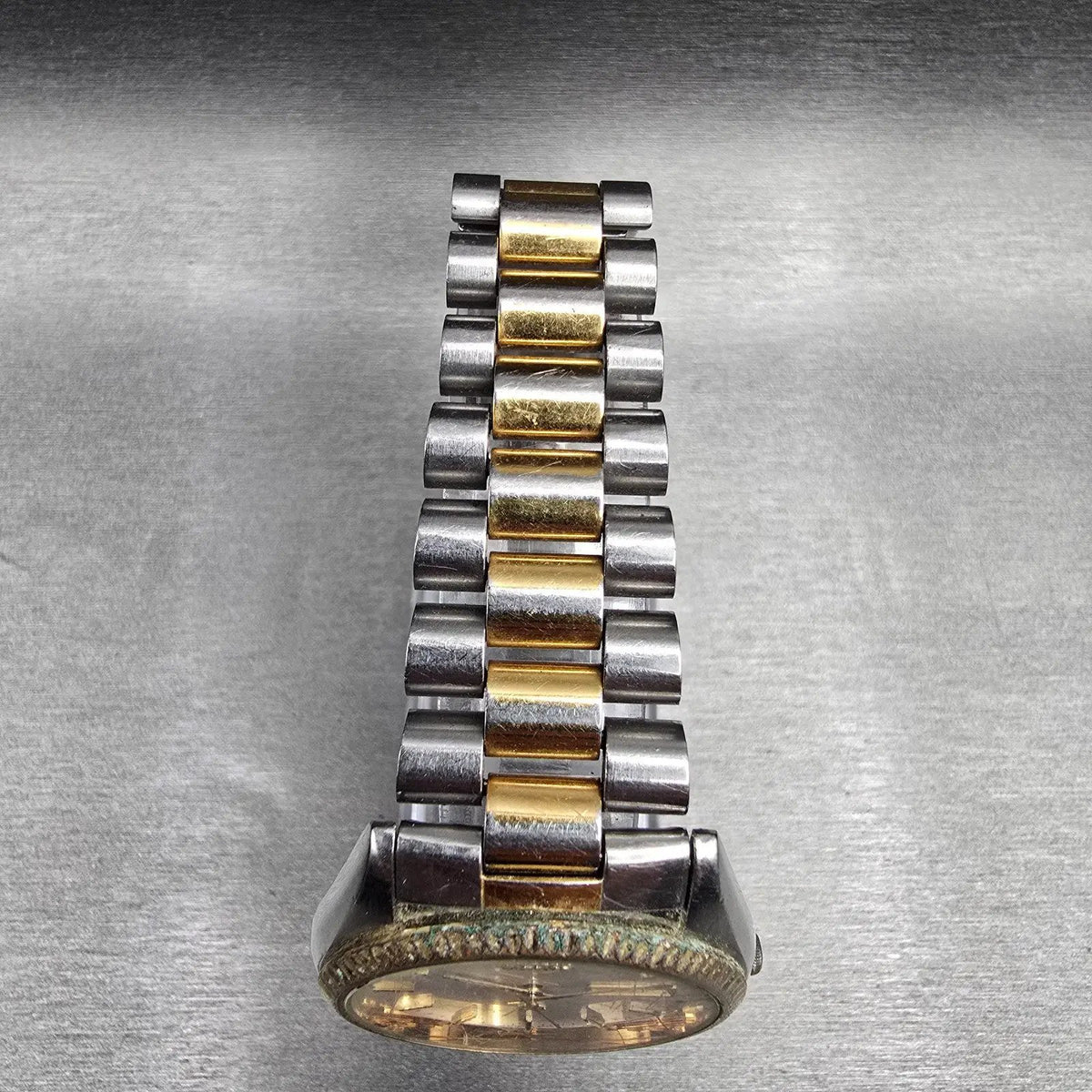 Seiko President Watch Men 35mm Silver Dial Two Tone Daydate SQ 5Y23-8A69 New Bat4