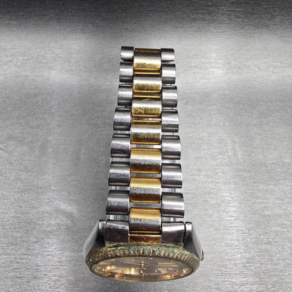 Seiko President Watch Men 35mm Silver Dial Two Tone Daydate SQ 5Y23-8A69 New Bat4