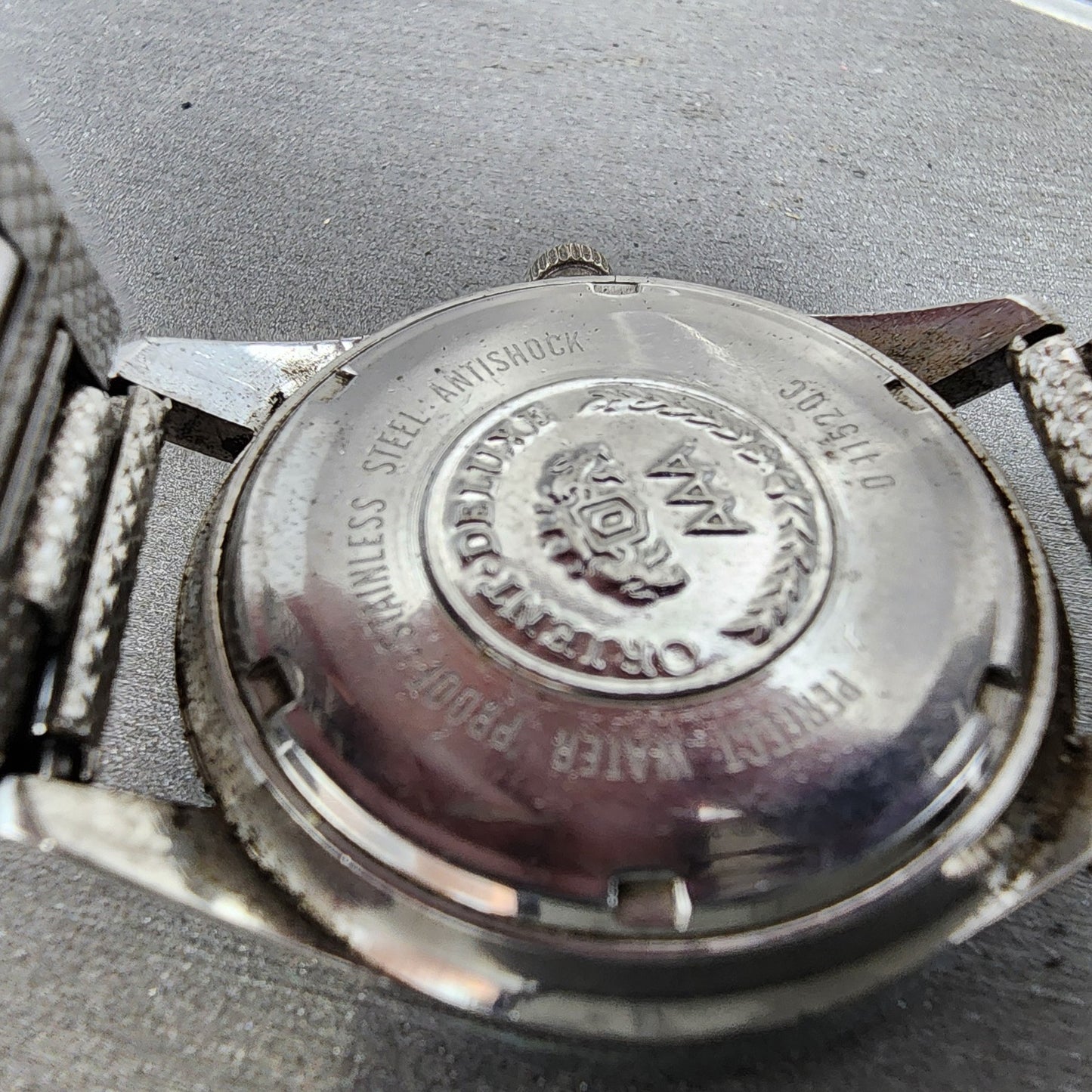 Orient AAA Deluxe Crystal Watch Men 36mm White Dial Silver Daydate READ!!!! Runs9