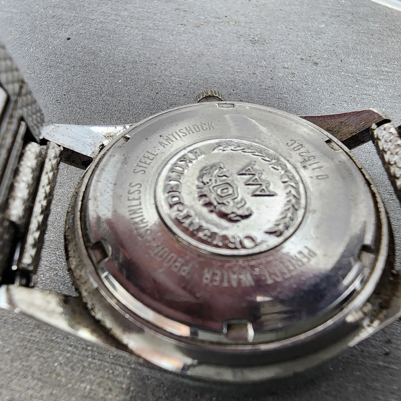 Orient AAA Deluxe Crystal Watch Men 36mm White Dial Silver Daydate READ!!!! Runs9