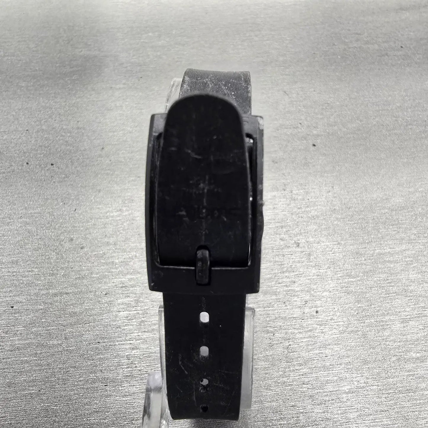 Swatch SOMETHING NEW Watch Women 25mm White Dial Black Case Round LB153 New Batt7