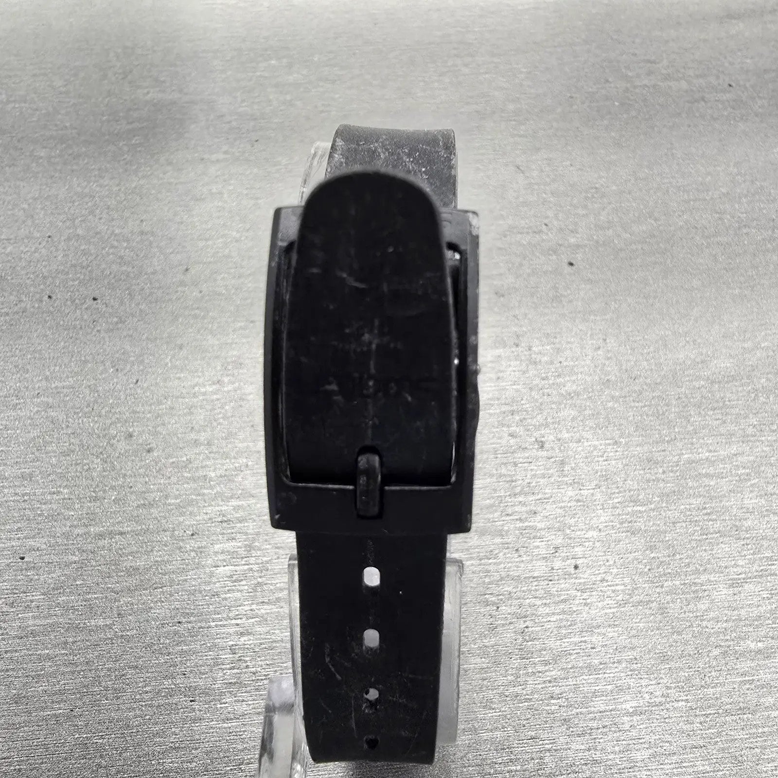 Swatch SOMETHING NEW Watch Women 25mm White Dial Black Case Round LB153 New Batt7