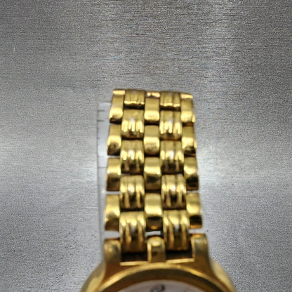 Seiko Watch Women 25mm White Dial Gold Tone Date Round 7n896001 New Battery4
