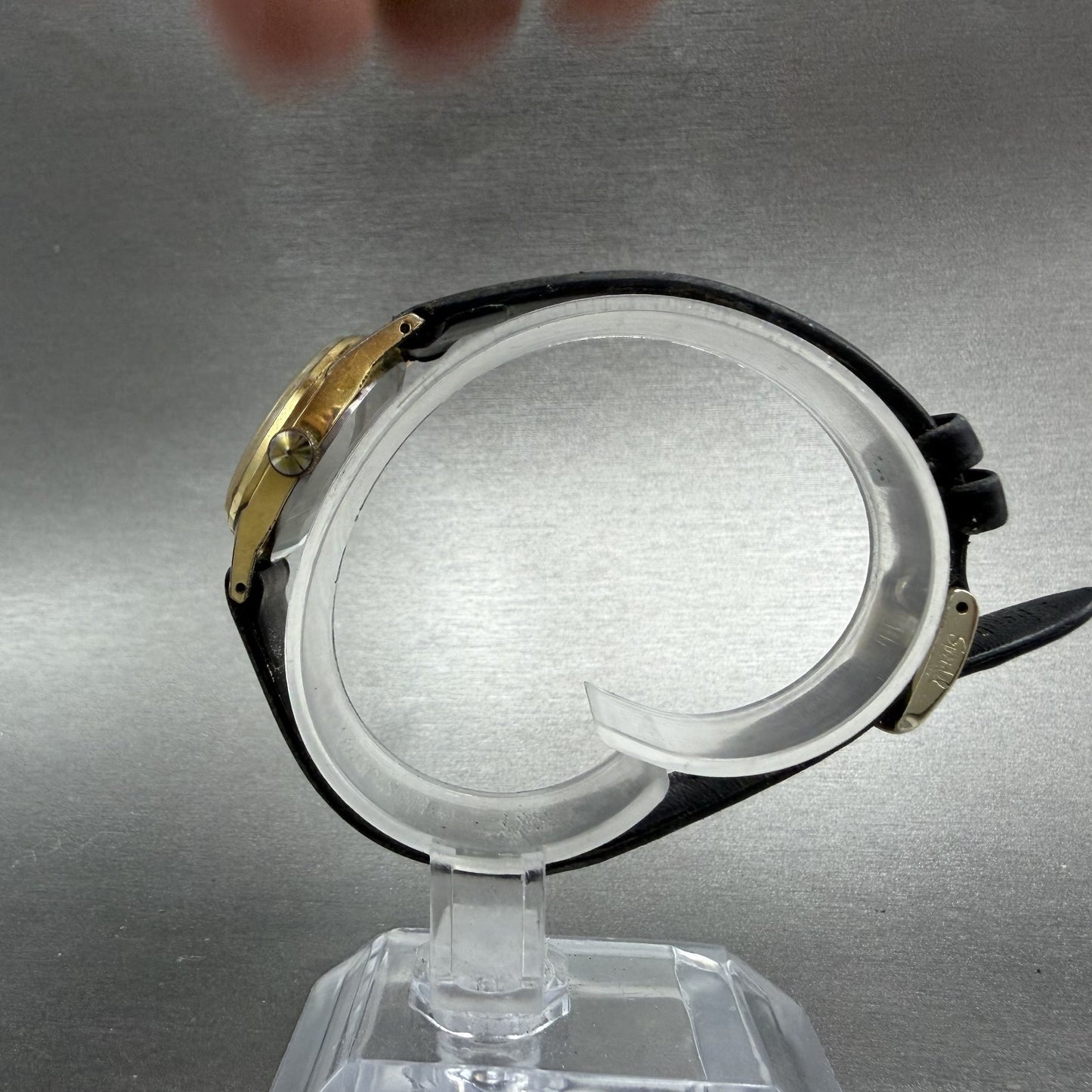 Seiko Watch Women 23mm Gold Dial Gold Tone Round Manual 1104-003J Wind Runs VTG6