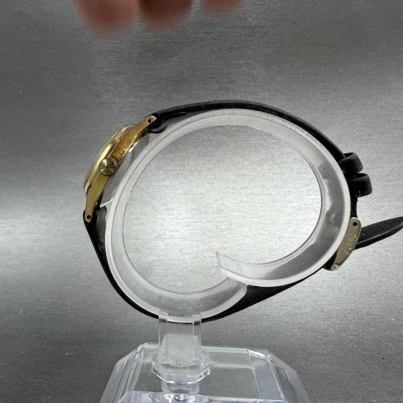 Seiko Watch Women 23mm Gold Dial Gold Tone Round Manual 1104-003J Wind Runs VTG6
