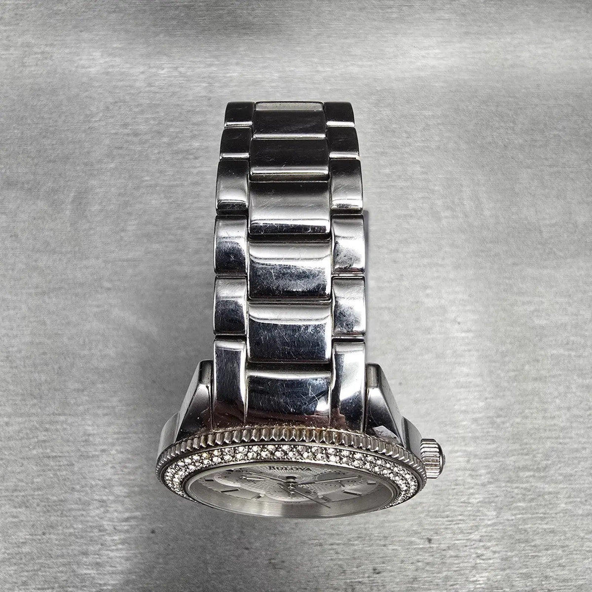 Bulova Watch Women 38mm Silver Dial Silver Tone Daydate Crystals 96N102 New Batt4