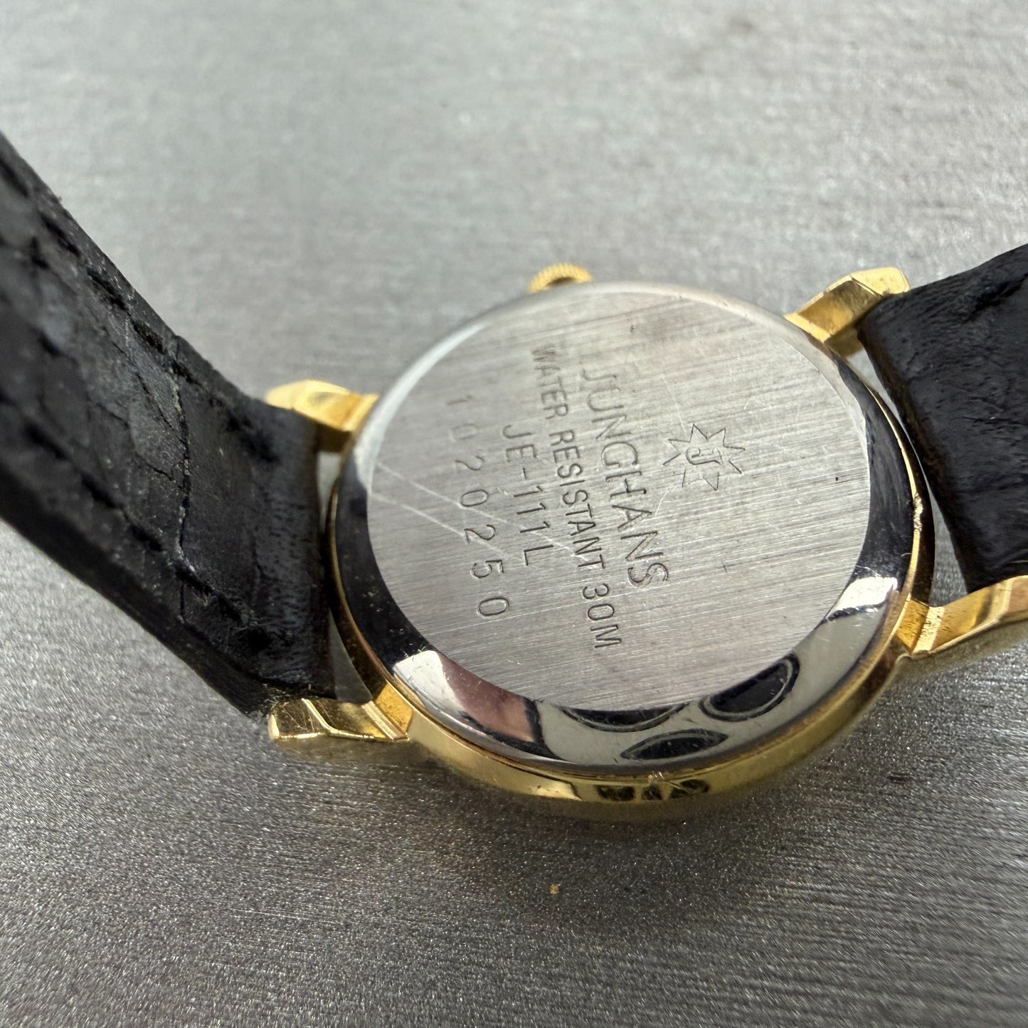Junghans Meister Watch Women 22mm White Dial Gold Tone Round JE-111L PARTS10