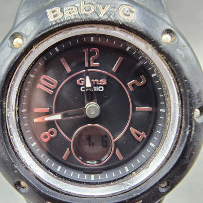 Casio Baby-G MSG-3110 Watch Women 40mm Black Solar Alarm Chronograph Works1