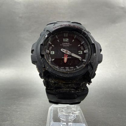 Casio G-Shock G-100Watch Men 48mm Analog Digital Black Tone Round READ! New Batt5