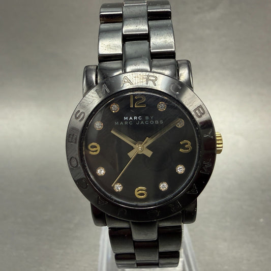 Marc By Marc Jacobs Amy Watch Women 26mm Black Dial Black Tone MBM8593 New Batt0