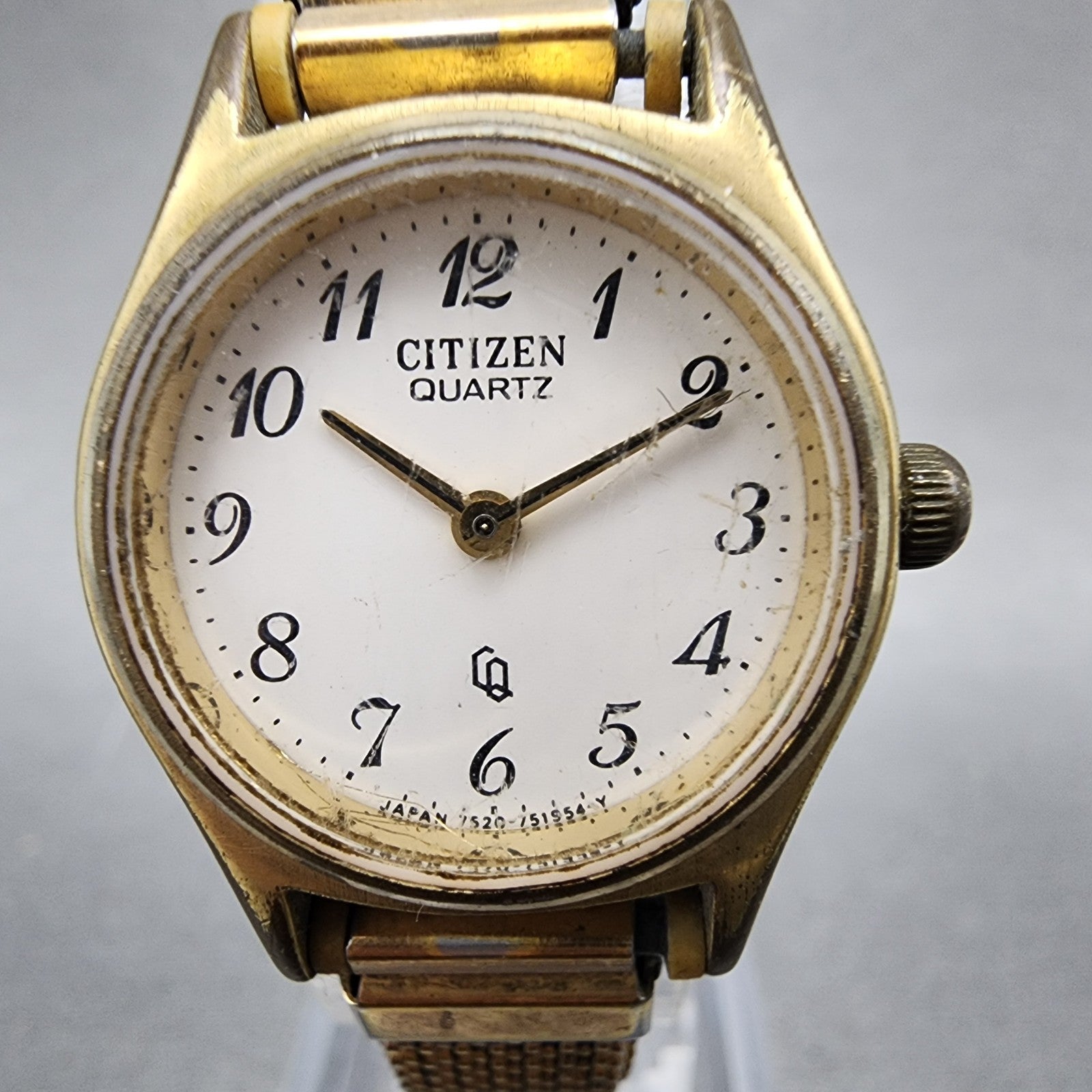Citizen CQ Watch Women 23mm White Dial Gold Tone Round 4751574 New Battery1