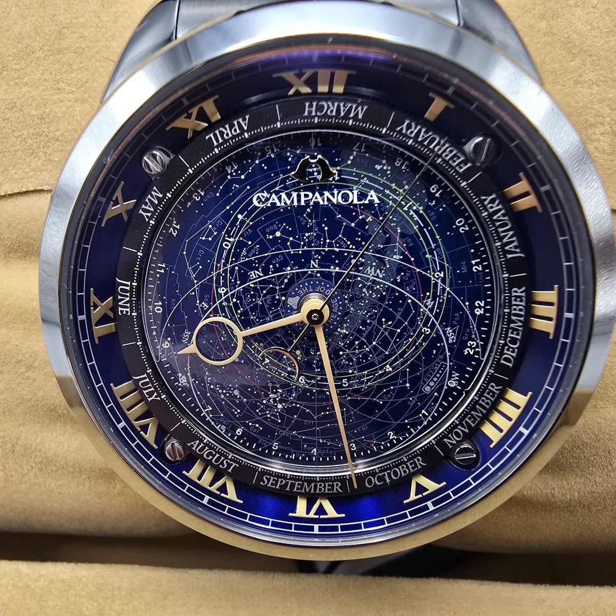 Citizen Campanola Cosmosign Watch Men 44mm Blue Dial Steel AO4010-51M3