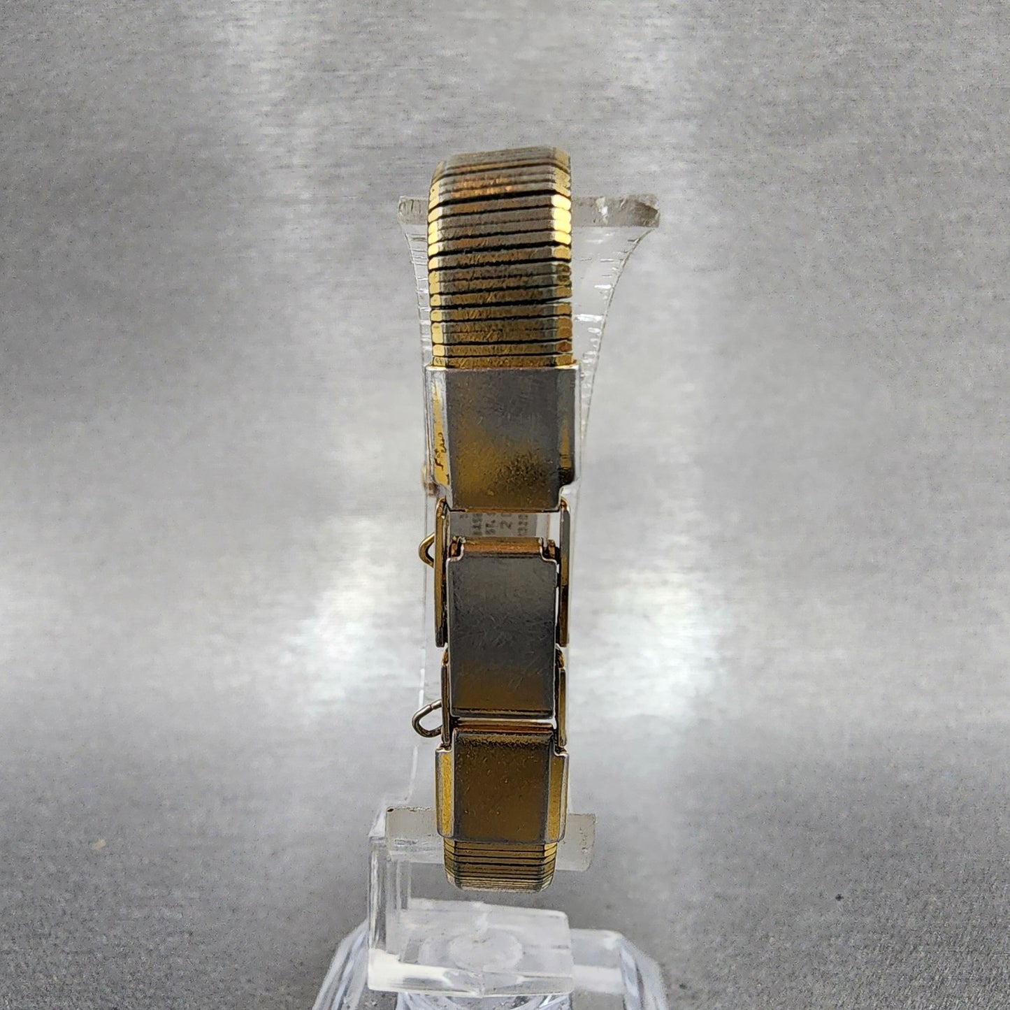VTG Seiko Watch Women 12mm Gold Dial Gold Tone Rectangle 13205049 New Battery7