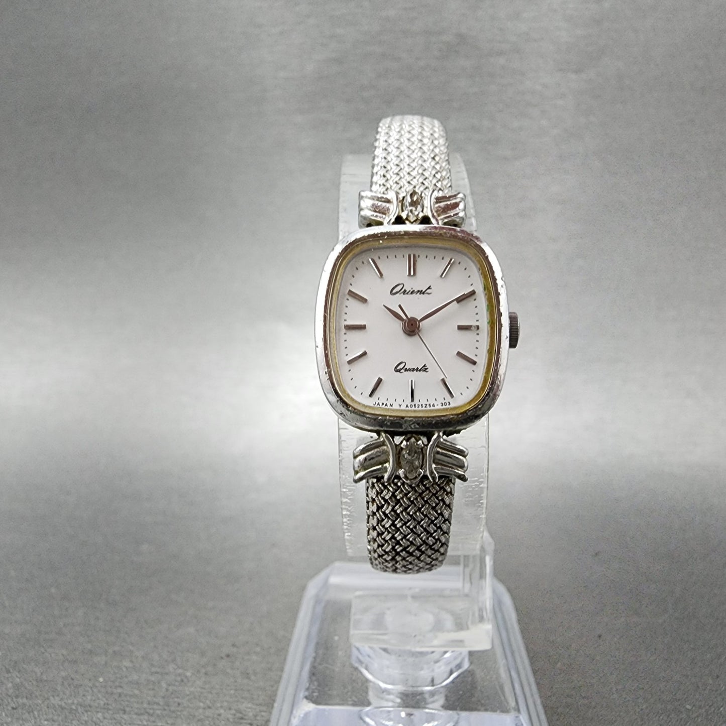Orient Watch Women 18mm White Dial Silver Tone Rectangle A053Z540 New Battery5