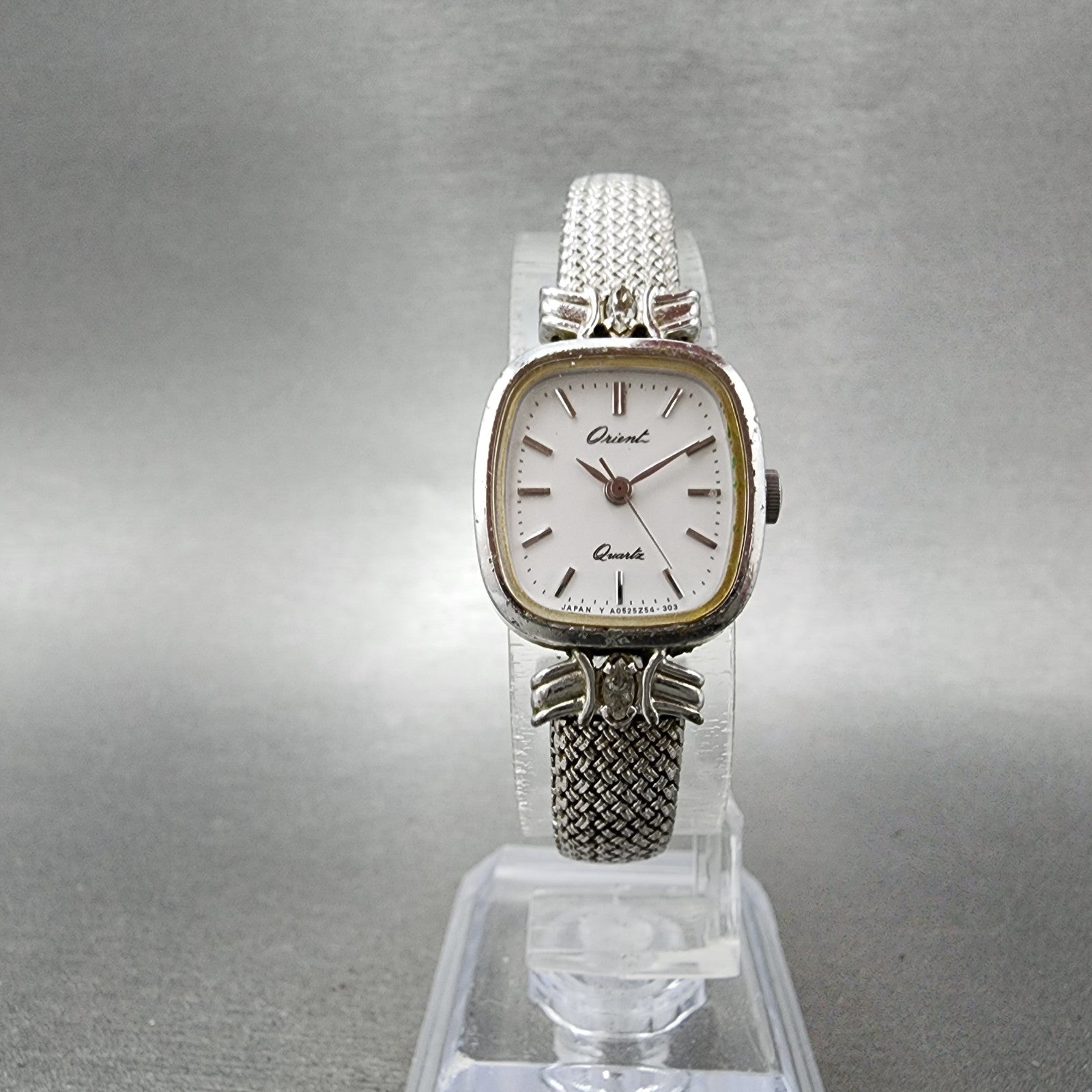 Orient Watch Women 18mm White Dial Silver Tone Rectangle A053Z540 New Battery5
