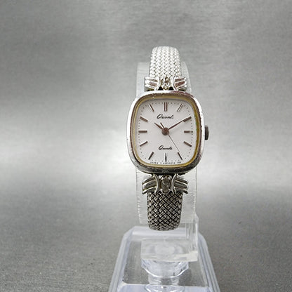 Orient Watch Women 18mm White Dial Silver Tone Rectangle A053Z540 New Battery5
