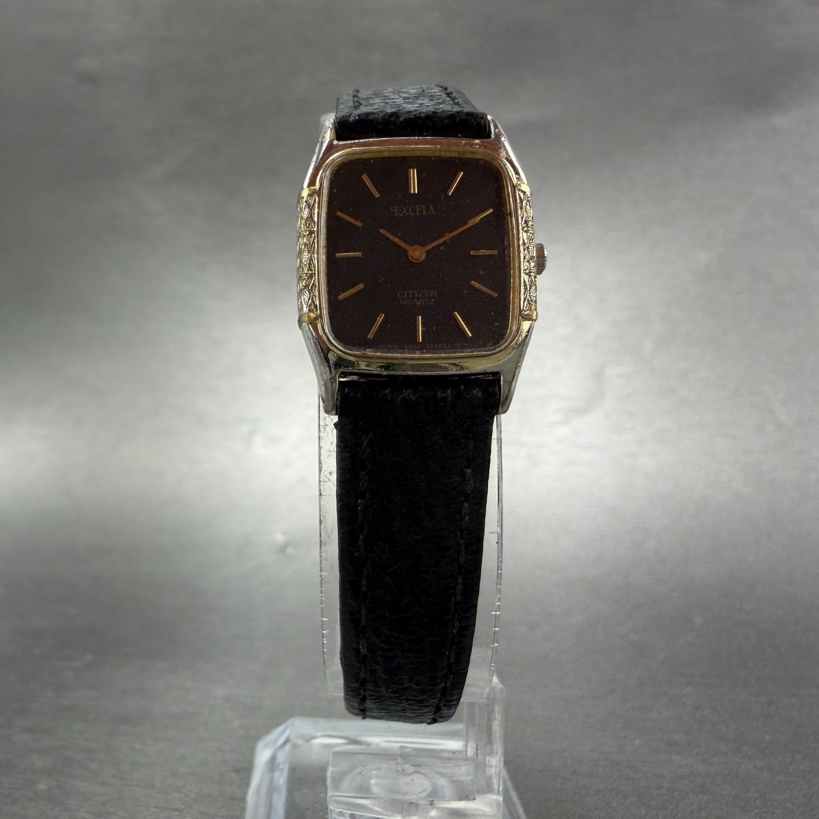 Citizen Excela Watch Women 19mm Black Dial Gold Tone 2200-223055 New Battery5