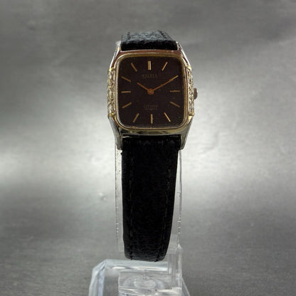 Citizen Excela Watch Women 19mm Black Dial Gold Tone 2200-223055 New Battery5
