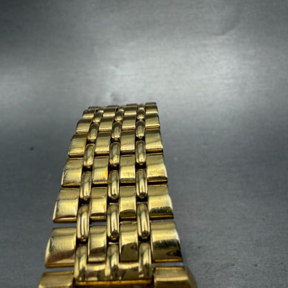 Seiko Tank Watch Men 27mm Black Dial Gold Tone Date Rectangle 7N39-5A39 PARTS5