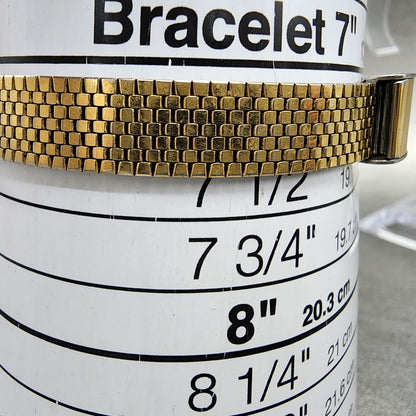 Seiko Watch Women 20mm Black Dial Gold Tone Octagon 2C215170 New Battery VTG10