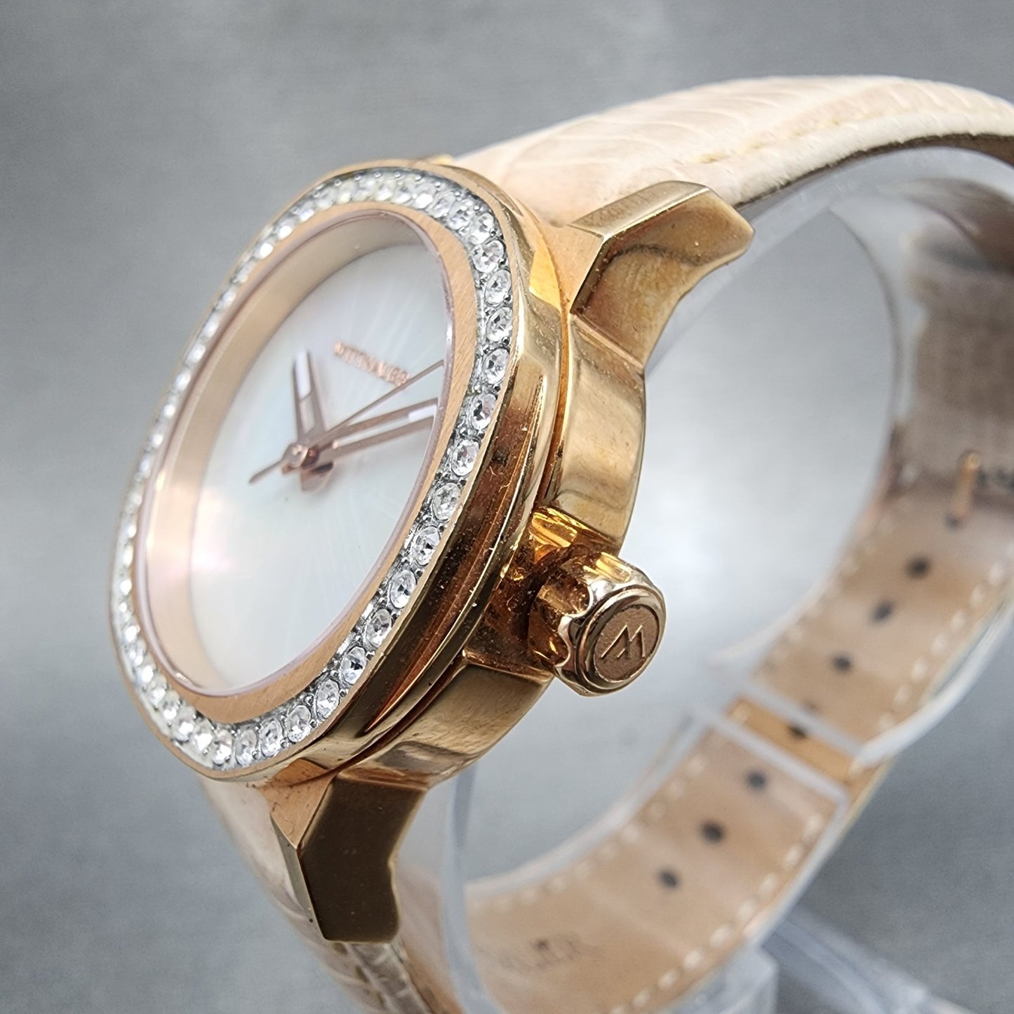 Wittnauer Watch Women 29mm MOP Dial Rose Gold Tone Date WN2003 New Battery2