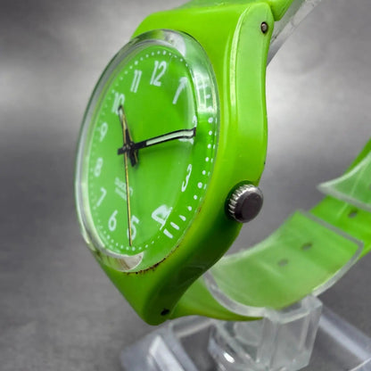 Swatch Lemongrass Watch Men 34mm Green Dial Green Tone Round GG204 New Battery2